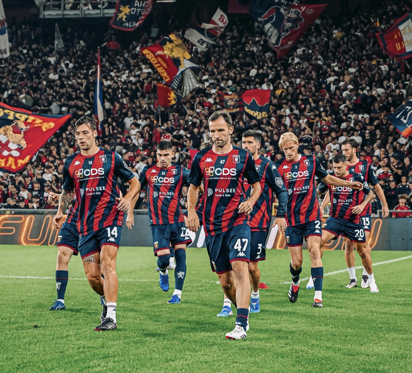 riscaldamento Genoa Sampdoria