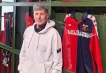 Angelo Castronaro in visita al Museo del Genoa