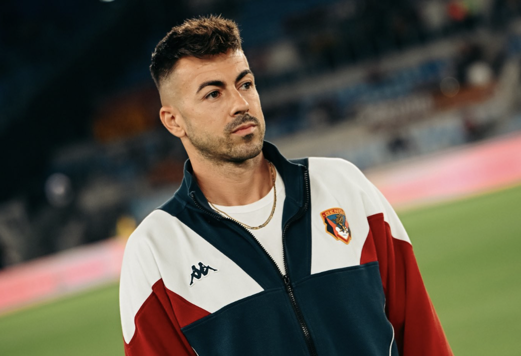 el Shaarawy riscaldamento genoa